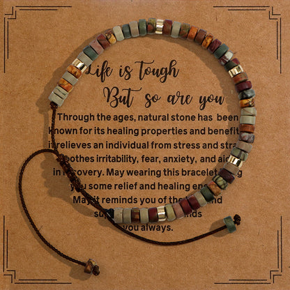 Handwoven Bracelet for Women – High-End, Stylish Natural Stone Wristband – Adjustable, Outdoor, Sports & Fashion Accessory