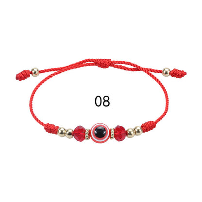 Evil Eye Bracelet - Adjustable Crystal Bead Woven Bracelet for Boys & Girls | Lucky Protection Charm Bracelet - STAR8S