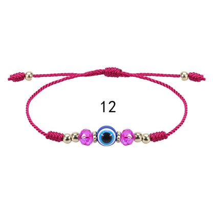 Evil Eye Bracelet - Adjustable Crystal Bead Woven Bracelet for Boys & Girls | Lucky Protection Charm Bracelet - STAR8S