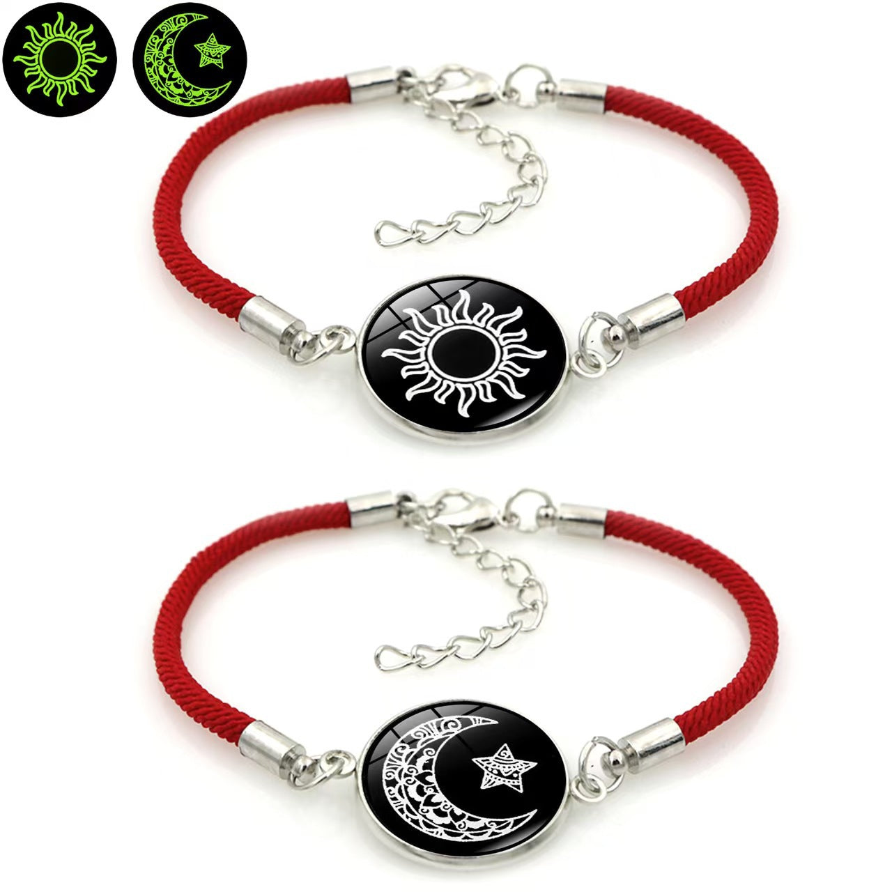 Luminous Couple Bracelets - Fashion Yin-Yang Handcrafted Corded Bracelets, Perfect Valentine’s Day Gift - STAR8S