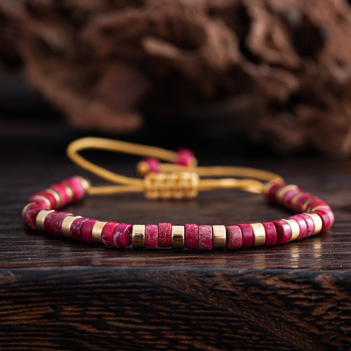 adjustable men's bracelet - natural stone 4mm beads with turquoise & tiger's eye | stylish & durable handmade friendship bracelets