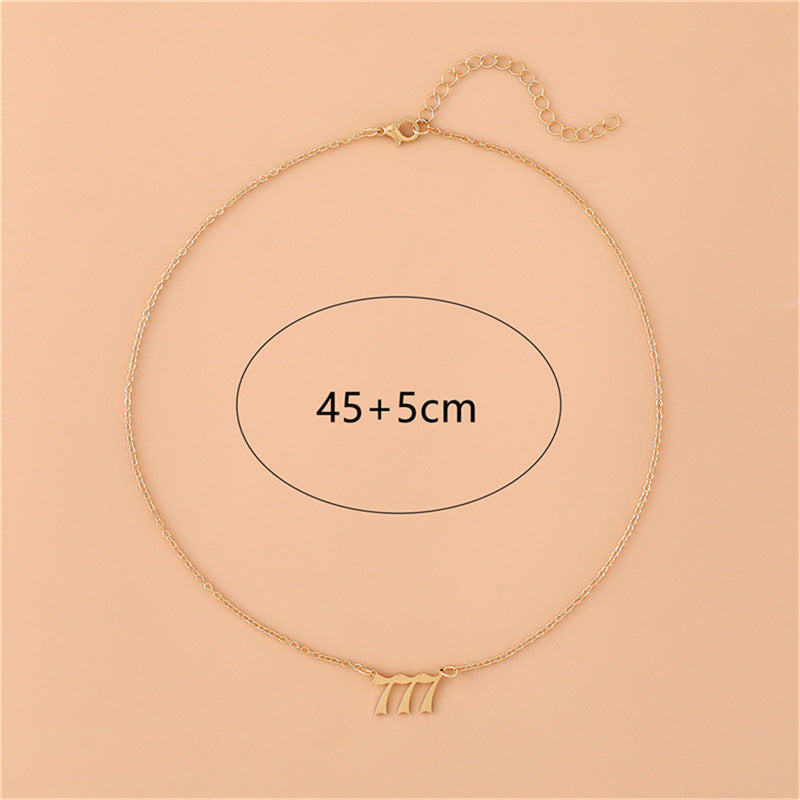 777 angel number necklace for women men stainless steel lucky number pendant necklace minimalist spiritual jewelry manifestation gift aesthetic choker chain