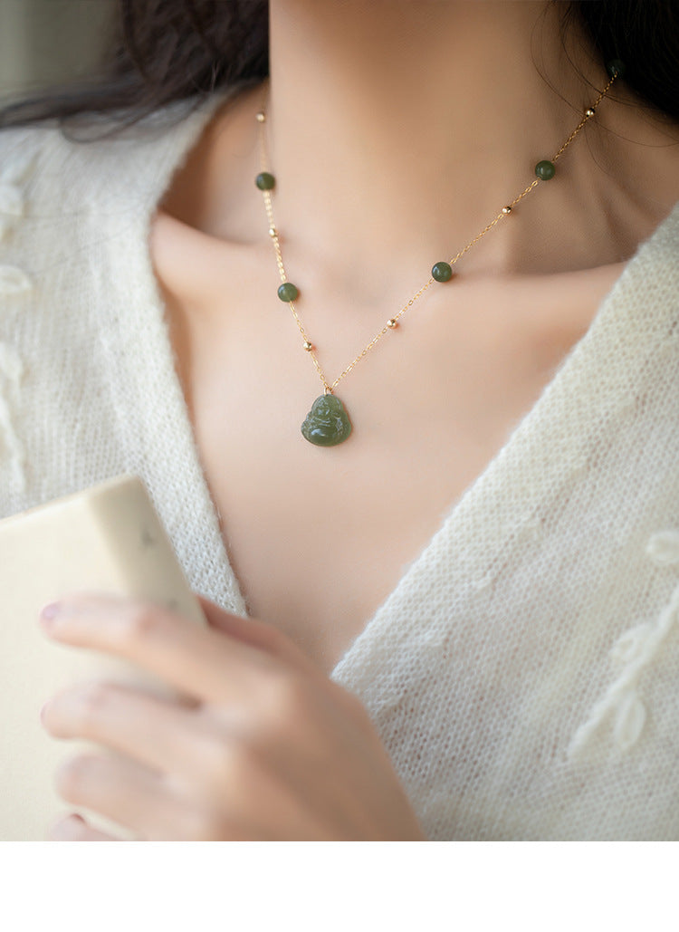 Buddha Necklace Jade - Heitian Laughing Buddha Jewelry | STAR8S