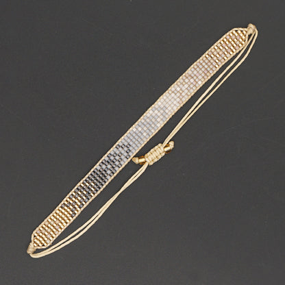 Colorful Heart Boho Friendship Bracelets — Handmade Woven Seed Bead Bracelet, Adjustable, Gift-Ready