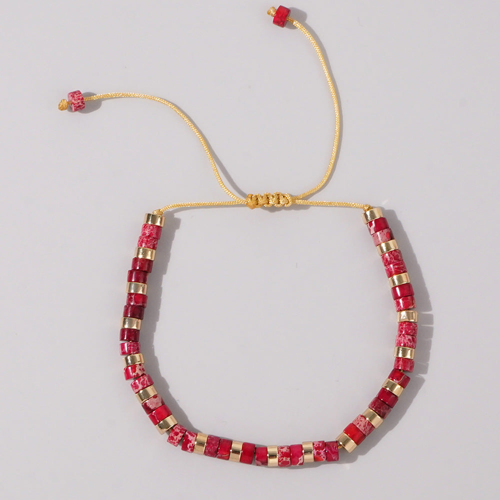 adjustable men's bracelet - natural stone 4mm beads with turquoise & tiger's eye | stylish & durable handmade friendship bracelets