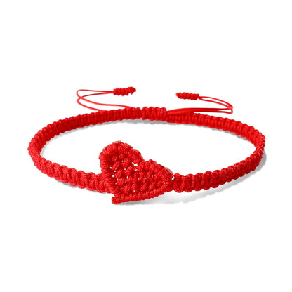 Handcrafted Braided Couple Bracelet - Heart Friendship Gift for Him & Her - Perfect Valentine's Day Gift - STAR8S