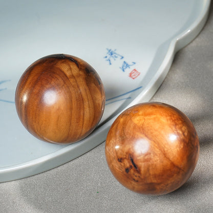 Lightning-Struck Jujube Wood Massage Ball – Hand-Carved Health Ball for Elderly, Natural Wooden Wellness Gift
