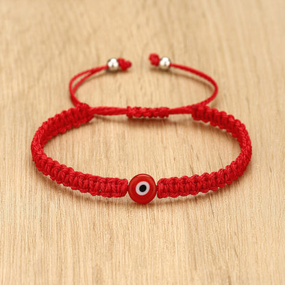 Evil Eye Braided Bracelet - Handmade Colorful Red Cord Bracelet for Men & Women - Protection Amulet Jewelry - STAR8S