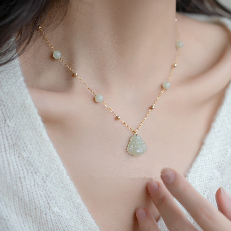 Buddha Necklace Jade - Heitian Laughing Buddha Jewelry | STAR8S