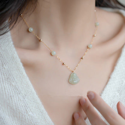 Buddha Necklace Jade - Heitian Laughing Buddha Jewelry | STAR8S