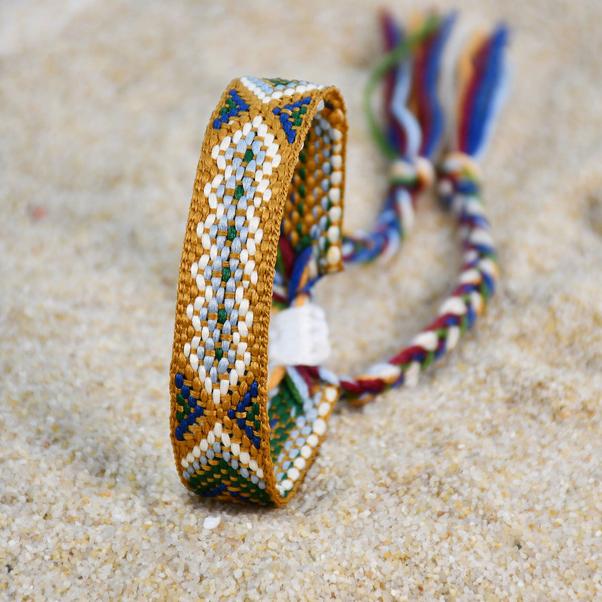 nepal boho woven friendship bracelet – colorful tassel handmade women’s bracelet