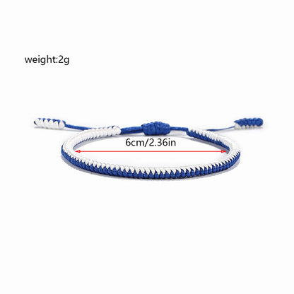 Handcrafted Adjustable Double Color Bracelet - Stylish Woven Cord with Knots - Perfect for Fashion Lovers and Festive Occasions - STAR8S