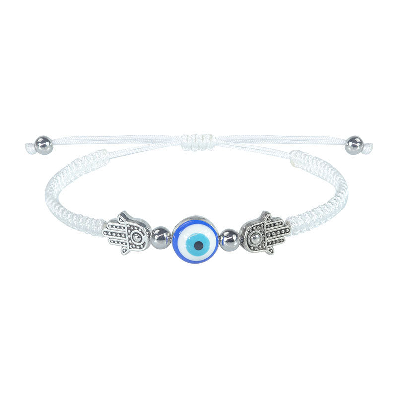 evil eye bracelet - handcrafted adjustable red string bracelet with hamsa & nazar protection charm for women - star8s