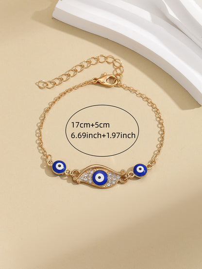 Evil Eye Heart Bracelet with Diamonds for Women | Stylish Chain Bracelet - STAR8S