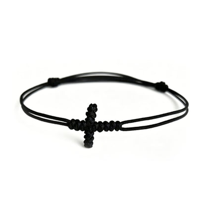 Handmade Cross String Bracelet for Women Men Braided Rope Christian Cross Bracelet Religious Faith Jewelry Lucky Protection Amulet Wristband Adjustable Cord Gift Set