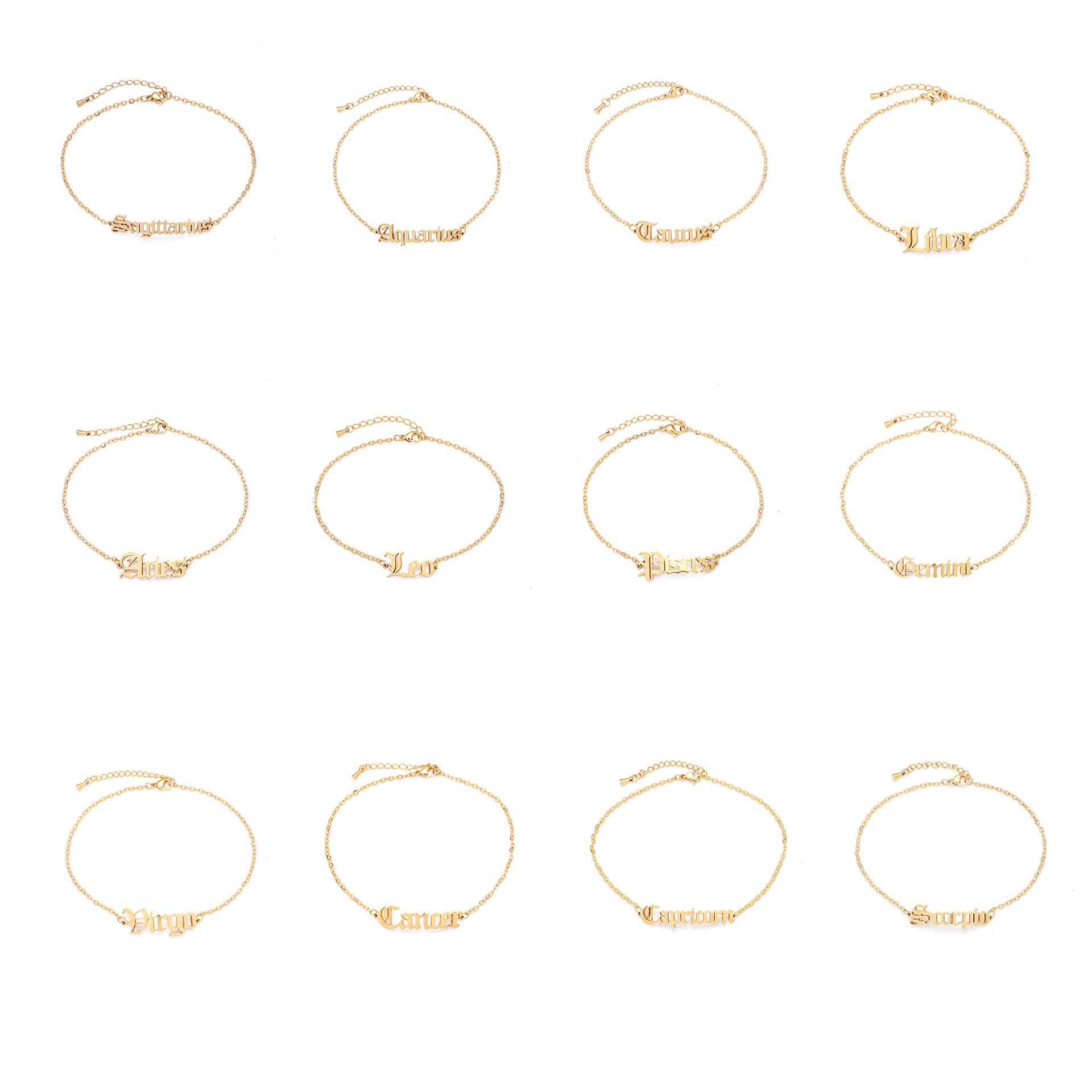 Zodiac Signs Bracelet - Titanium Steel Gothic Beach Style Personalized Bracelets for Men & Women - STAR8S