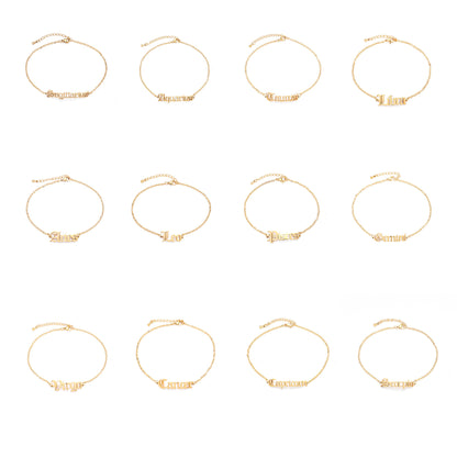 Zodiac Signs Bracelet - Titanium Steel Gothic Beach Style Personalized Bracelets for Men & Women - STAR8S