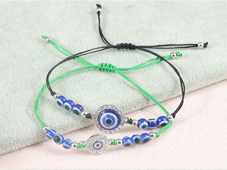 Blue Evil Eye Bracelet – Handcrafted Protective Bracelet with Nazar & Lucky Charm - STAR8S