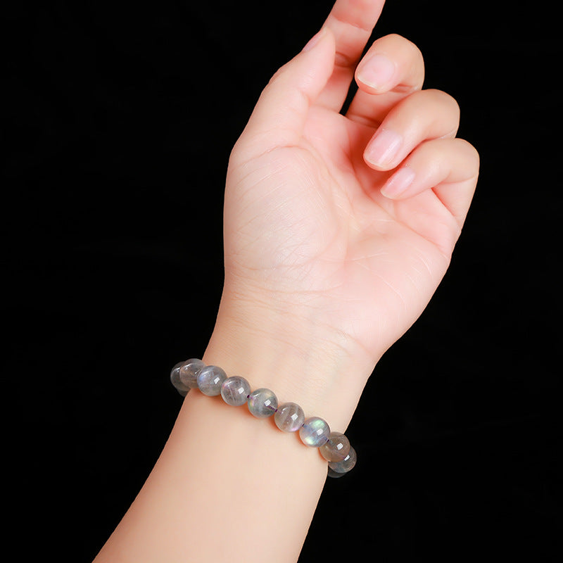 moonlight beaded crystal bracelet - labradorite round beads for men and women - star8s