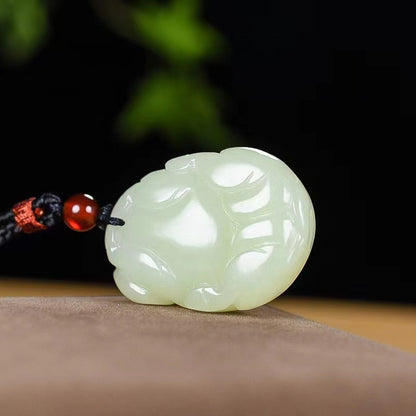 Natural Hetian Jade Lucky Pig Pendant Necklace - Chinese Zodiac Necklace for Men & Women