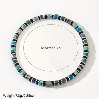 Boho Cylindrical Men Bracelet – Fashionable Retro & Versatile Beaded Wristband - STAR8S