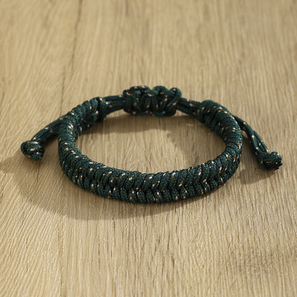 Nepal-Style Boho Adjustable Cord Bracelet – Unisex Woven Wristband, Colorful & Stackable - STAR8S