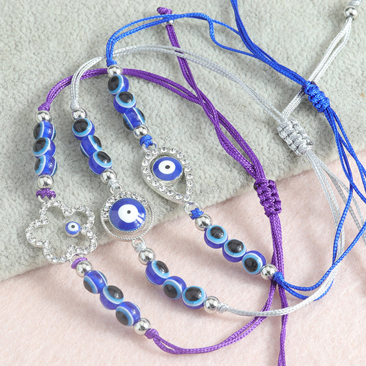 Blue Evil Eye Bracelet – Handcrafted Protective Bracelet with Nazar & Lucky Charm - STAR8S