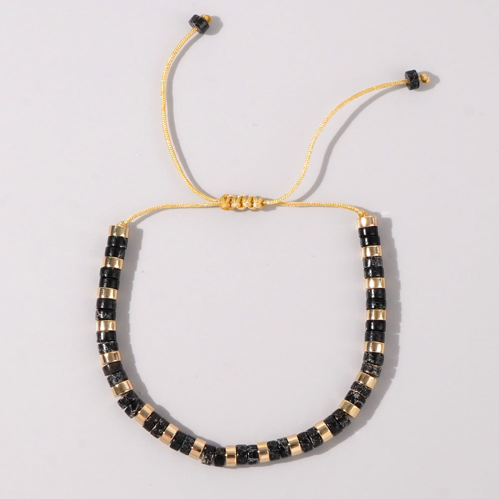 adjustable men's bracelet - natural stone 4mm beads with turquoise & tiger's eye | stylish & durable handmade friendship bracelets