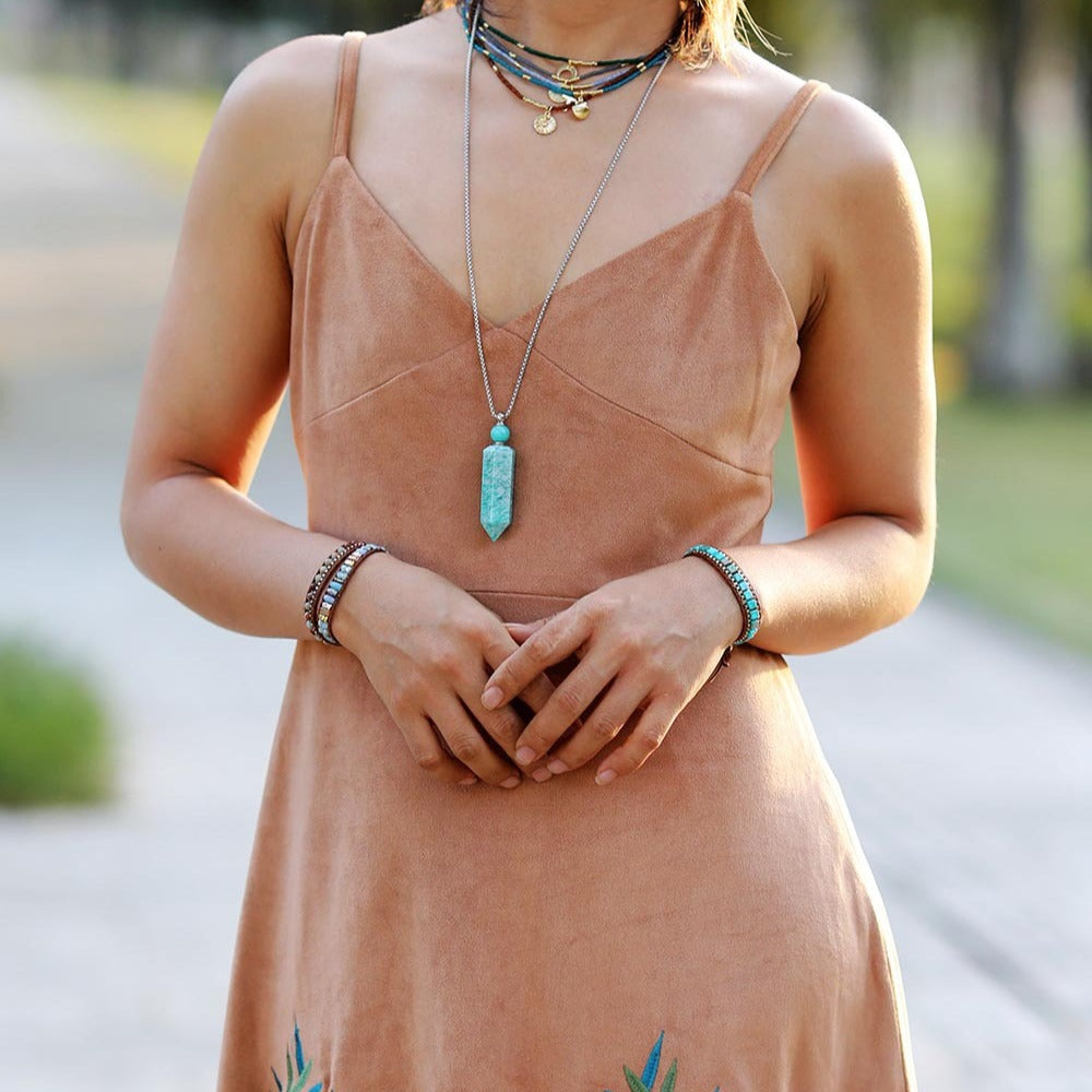 Imperial Jasper Leather Braided Bracelet – Handmade Chain Bracelet - STAR8S