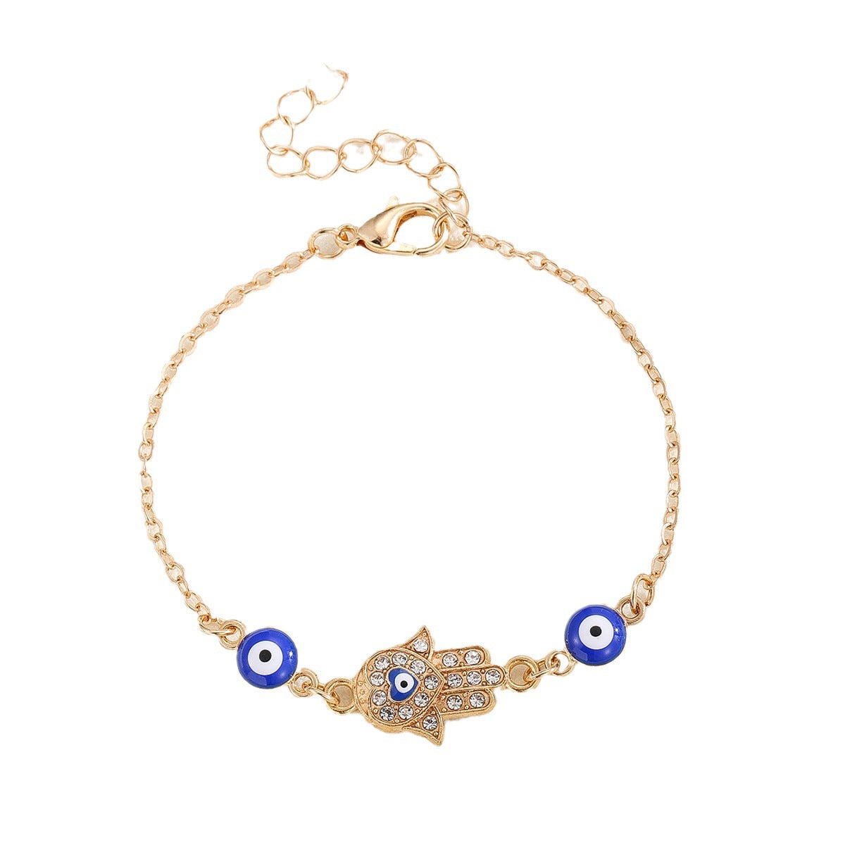Evil Eye Heart Bracelet with Diamonds for Women | Stylish Chain Bracelet - STAR8S
