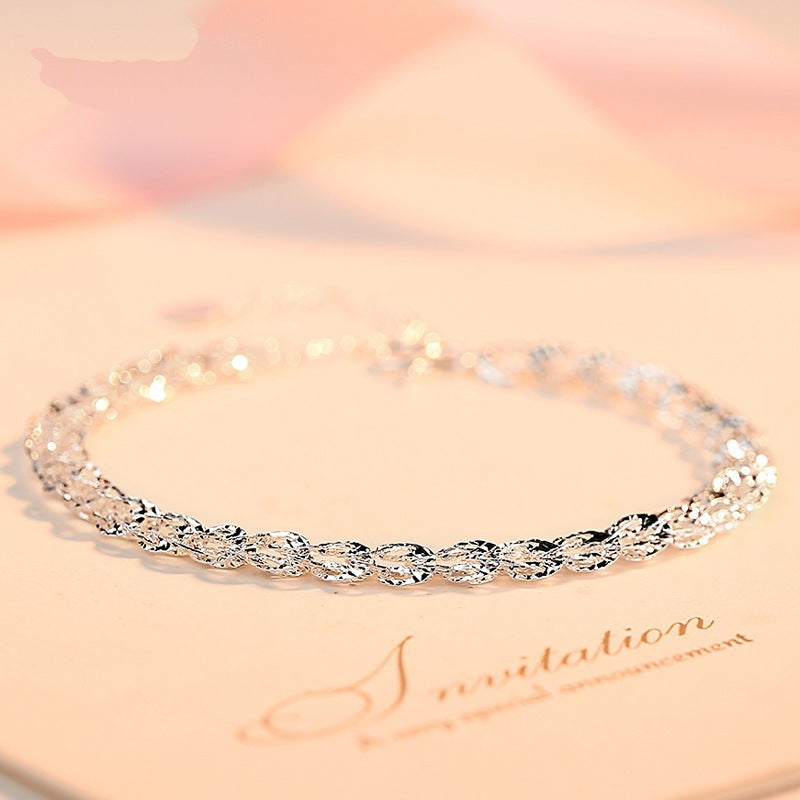 phoenix tail bracelet for women delicate hand woven textured link chain vintage filigree foxtail braided wristband adjustable extension extender line daily dainty fashion costume jewelry gift for her 6g