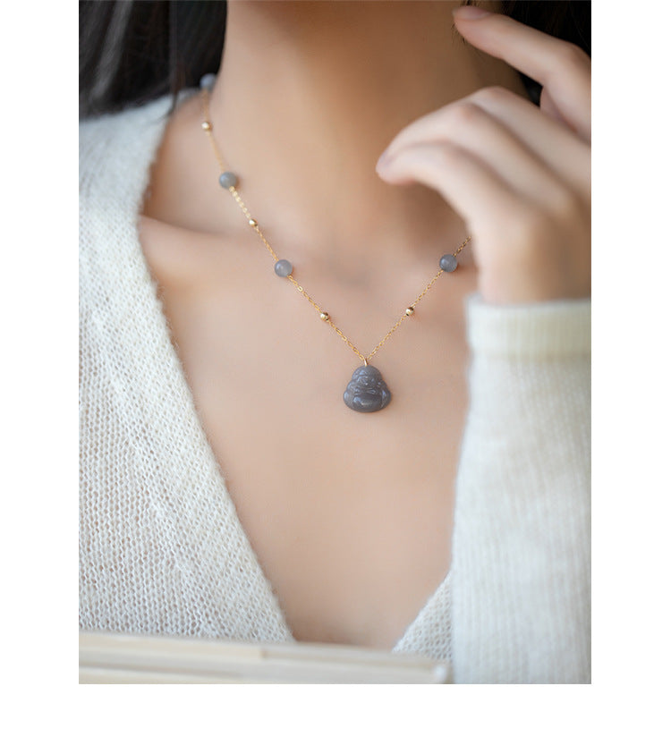 buddha necklace jade - heitian laughing buddha jewelry | star8s