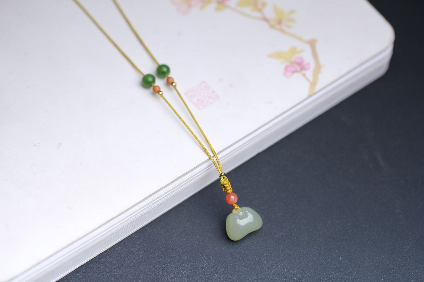 jade stone necklace - heitian hanging lock pendant for men & women‌ | star8s