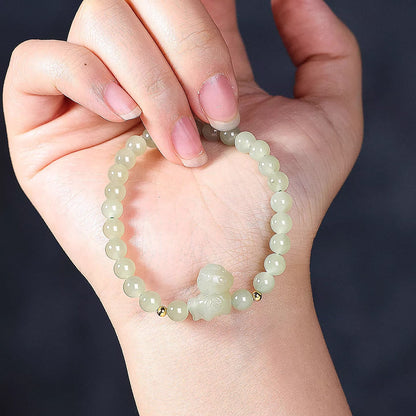 Chinese Zodiac Horse Jade Beaded Bracelet 2026 - STAR8S