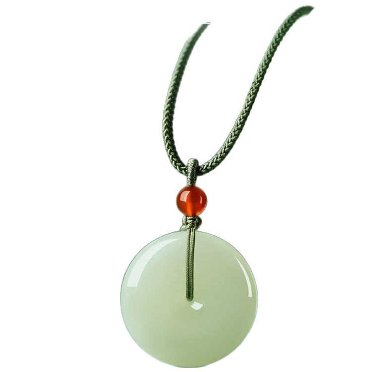 natural hetian jade ping an pendant necklace – unisex jade jewelry - star8s