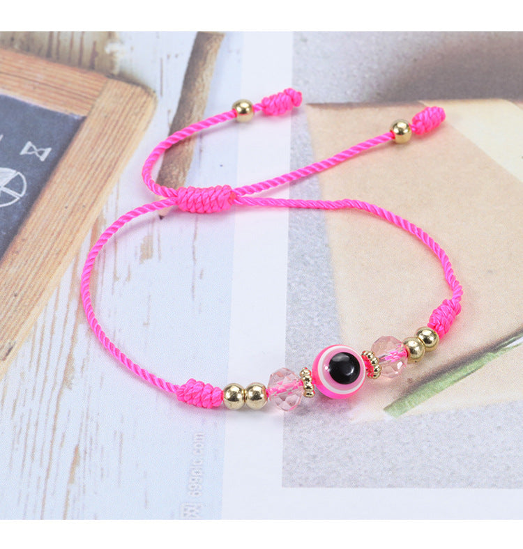 Evil Eye Bracelet - Adjustable Crystal Bead Woven Bracelet for Boys & Girls | Lucky Protection Charm Bracelet - STAR8S