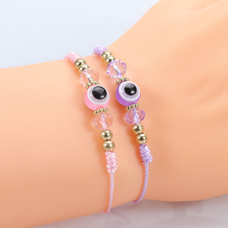Evil Eye Bracelet - Adjustable Crystal Bead Woven Bracelet for Boys & Girls | Lucky Protection Charm Bracelet - STAR8S