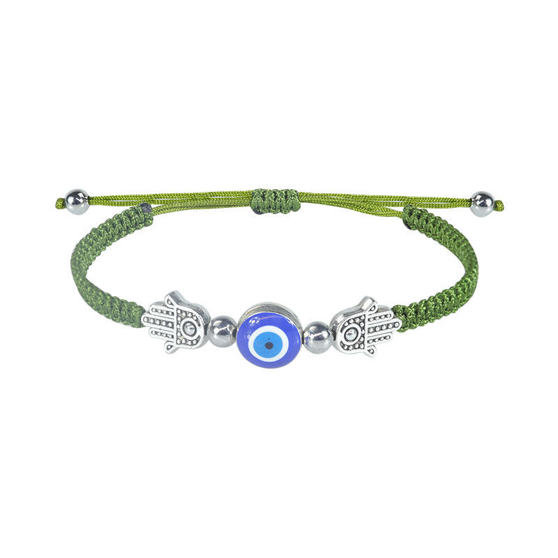 evil eye bracelet - handcrafted adjustable red string bracelet with hamsa & nazar protection charm for women - star8s