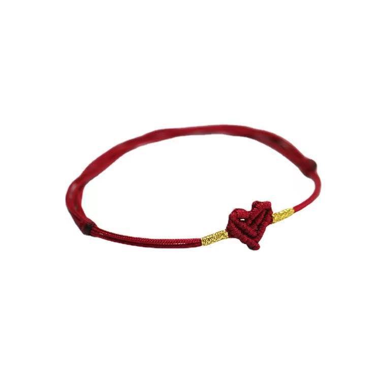 handmade red string bracelet for women men red thread lucky protection amulet braided rope bracelet with woven heart charm couples friendship relationship matching jewelry gift