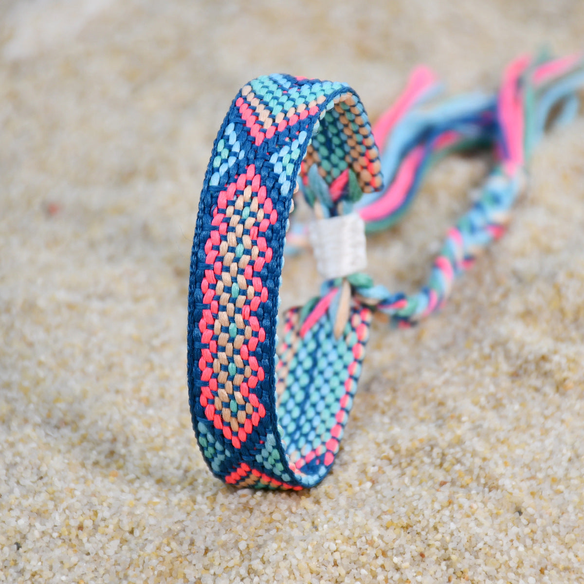 nepal boho woven friendship bracelet – colorful tassel handmade women’s bracelet