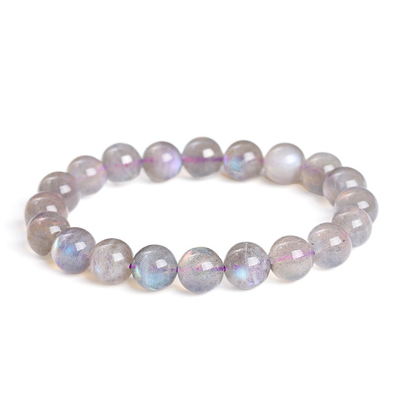 Moonlight Beaded Crystal Bracelet - Labradorite Round Beads for Men and Women - STAR8S