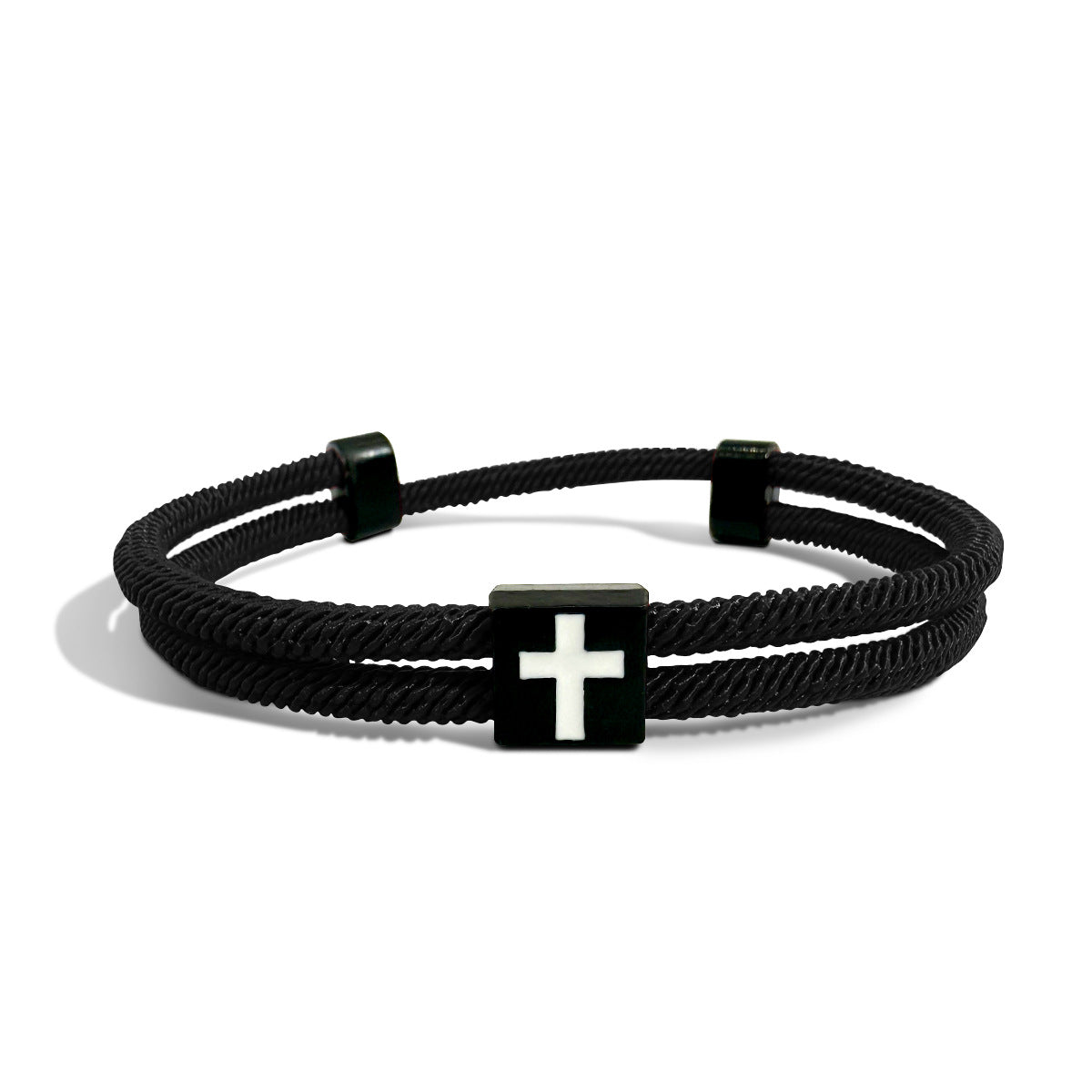new milan rope braided bracelet with cross - minimalist adjustable unisex bracelet for couples - star8s