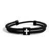 New Milan Rope Braided Bracelet with Cross - Minimalist Adjustable Unisex Bracelet for Couples
