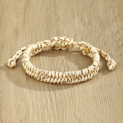 Nepal-Style Boho Adjustable Cord Bracelet – Unisex Woven Wristband, Colorful & Stackable - STAR8S