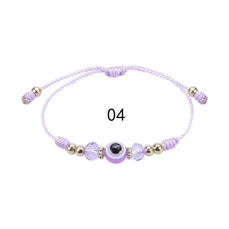 Evil Eye Bracelet - Adjustable Crystal Bead Woven Bracelet for Boys & Girls | Lucky Protection Charm Bracelet - STAR8S
