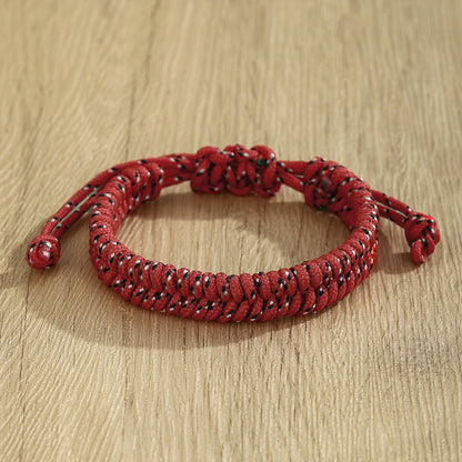 Nepal-Style Boho Adjustable Cord Bracelet – Unisex Woven Wristband, Colorful & Stackable - STAR8S