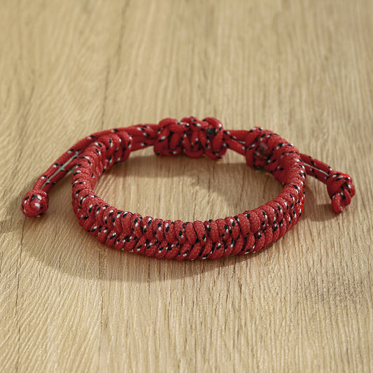 Nepal-Style Boho Adjustable Cord Bracelet – Unisex Woven Wristband, Colorful & Stackable - STAR8S