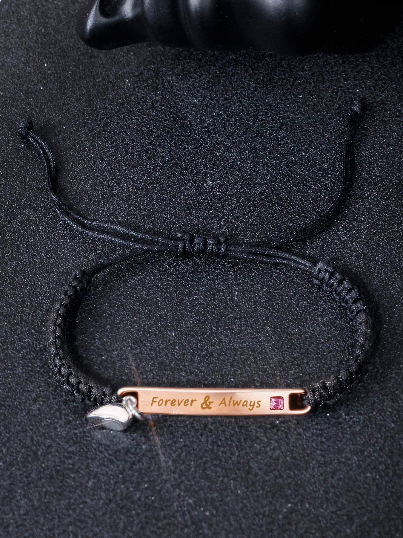 magnetic couple bracelet set – handwoven adjustable rope, matching his & hers - star8s