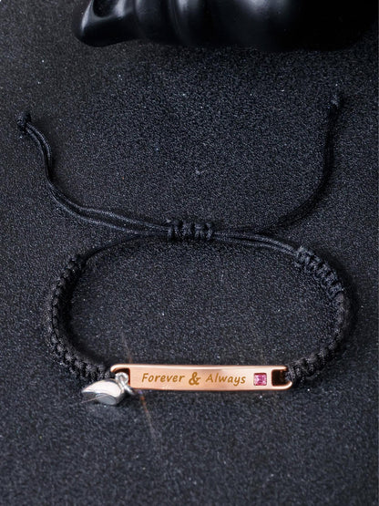 Magnetic Couple Bracelet Set – Handwoven Adjustable Rope, Matching His & Hers - STAR8S