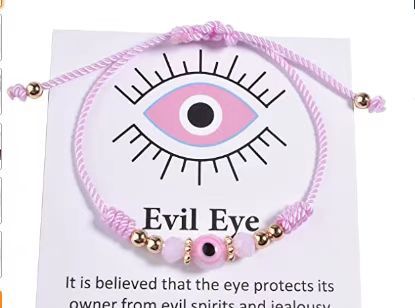 evil eye bracelet - adjustable crystal bead woven bracelet for boys & girls | lucky protection charm bracelet - star8s